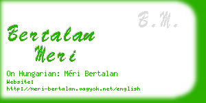 bertalan meri business card